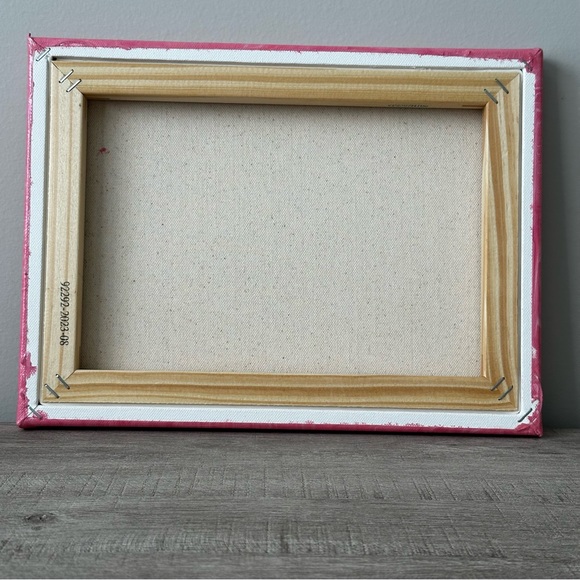 9x12 Painting Abstract Acrylic Fluid Pour Art on gallery wrapped Canvas pink - Picture 14 of 15